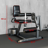 SPORTNOW Seated Leg Extension & Curl Machine, Plate Loaded with 32 Positions – Lower Body Home Gym Trainer