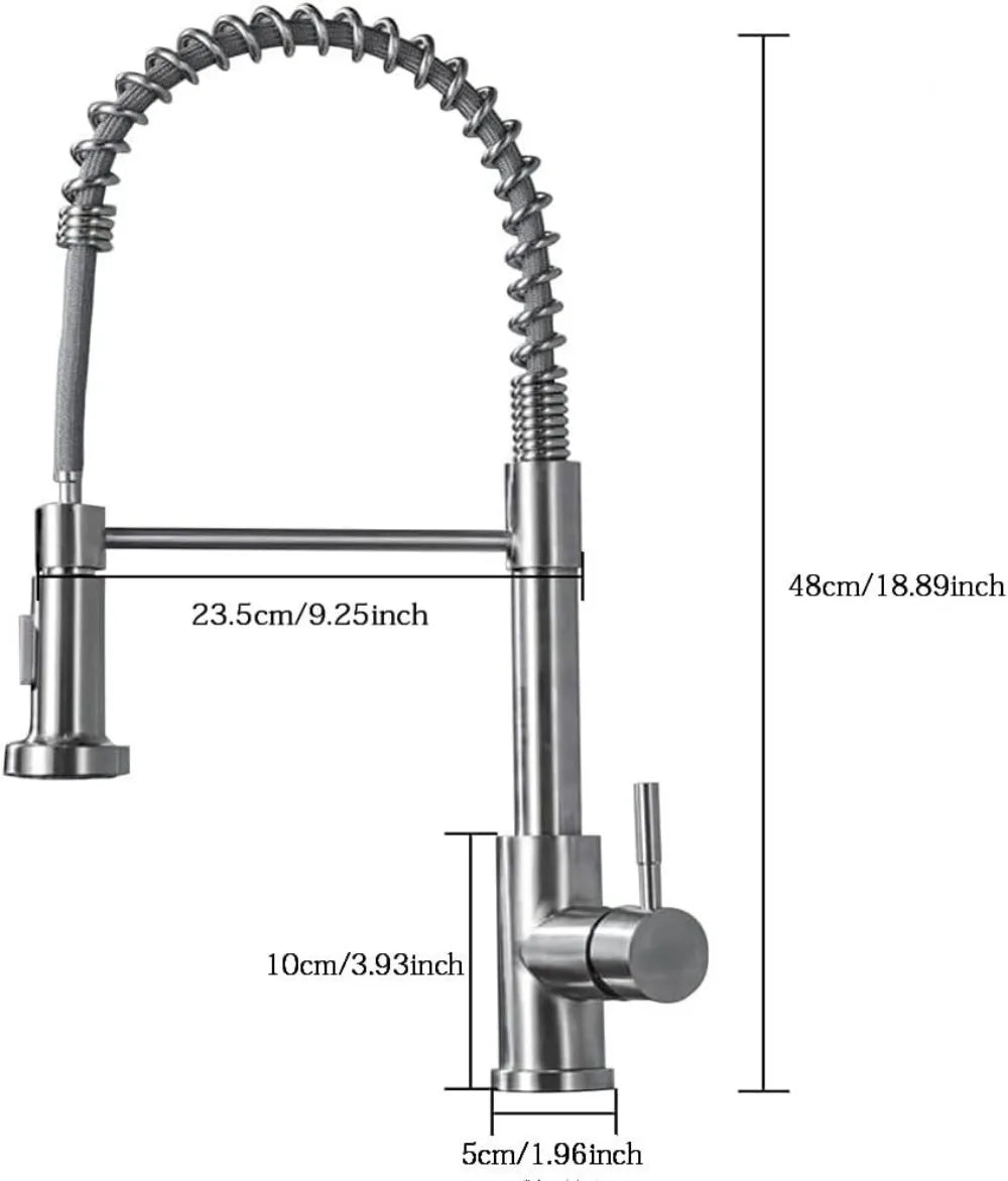 Modern Monobloc Pull-Out Kitchen Mixer Tap with Dual Spray Modes – Single Lever Swivel Spout, Brass Body