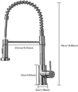 Modern Monobloc Pull-Out Kitchen Mixer Tap with Dual Spray Modes – Single Lever Swivel Spout, Brass Body