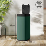 HOMCOM 50L Automatic Sensor Kitchen Bin with Manual Override – Battery-Operated, Touch-Free Lid, Black
