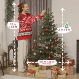 HOMCOM 5ft Artificial Christmas Tree with 772 Realistic Branches and Metal Stand – Easy Assembly, Green
