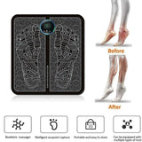 Electric Foot Massager Pad with 19 Intensity Levels & 8 Modes – Rechargeable USB Foot Massage Mat, Black