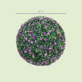 HOMCOM Set of Two Artificial Boxwood Balls Plants – Purple