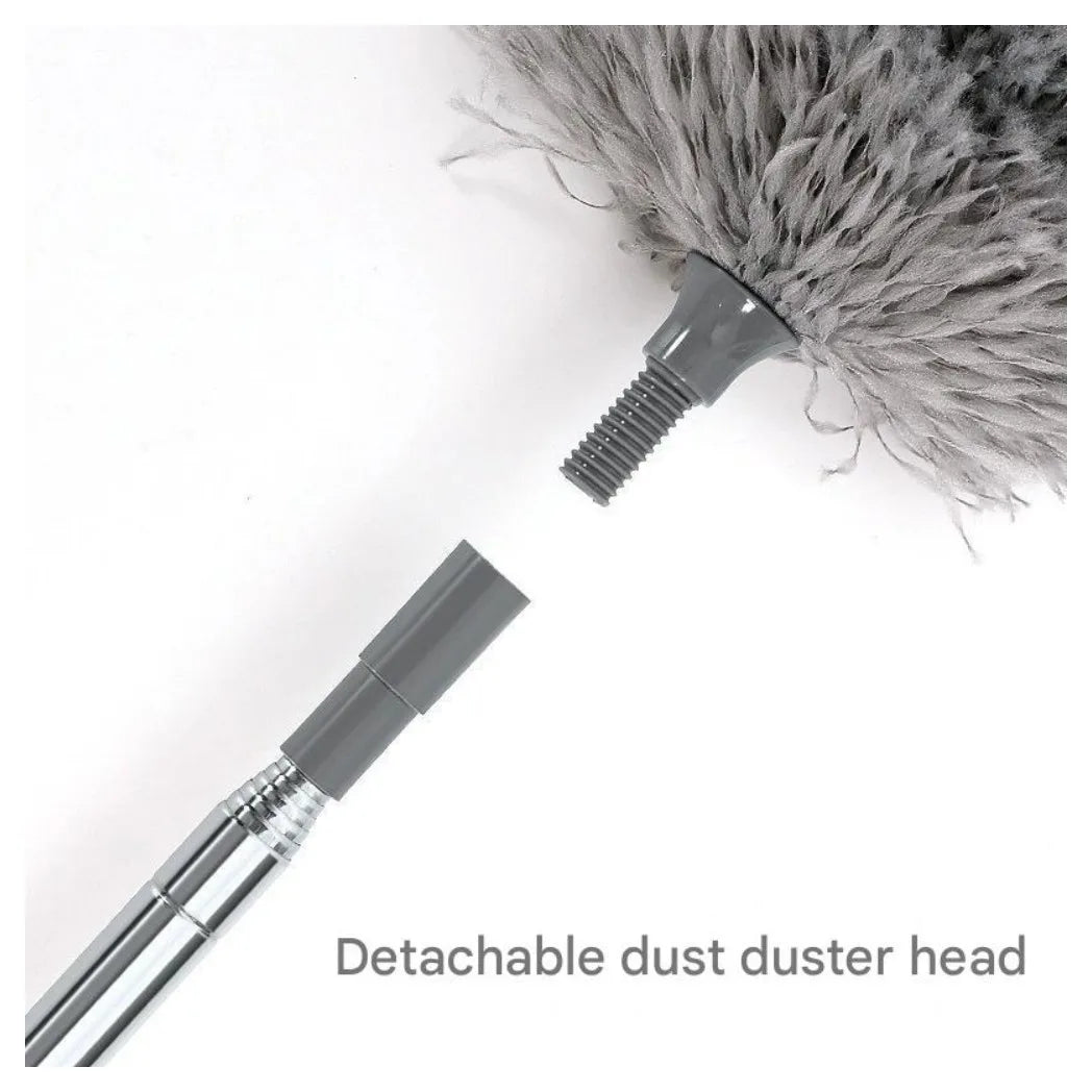 Extendable Microfibre Duster with Retractable Pole and Removable Head – Lightweight Brush for High Places