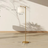 HOMCOM LED Floor Lamp with Remote Control – Gold Tone