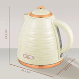 HOMCOM 3kW Rapid Boil Honeycomb Kettle, 1.7L with Boil-Dry Protection – Cream White