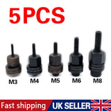 5 Piece Hand Rivet Nut Tool Set with M3, M4, M5, M6 & M8 Nut Heads – Manual Riveter for Home DIY