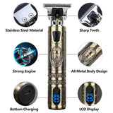 Cordless Hair Clippers & Beard Trimmer Kit with LCD Display, USB Charging & 4 Limit Combs – Ceramic Blade