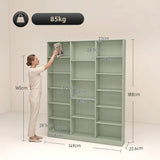 HOMCOM 17-Cube Bookcase with Adjustable Shelves and Anti-Tipping Hardware – Tall Open Storage Bookshelf