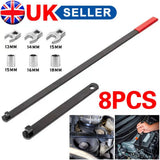 8pack Serpentine Belt Tension Setting Tool Set 580mm Long 3/8" Pulley Wrench Kit