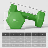 SPORTNOW Hex Dumbbells Set with Rack, 2 x 1kg, 2 x 3kg, 2 x 5kg – Home Gym Hand Weights for Strength Training