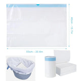 Pack of 160 Commode Liners with Absorbent Pads – Odourless Disposable Toilet Bags, Universal Fit, 53 x 40cm