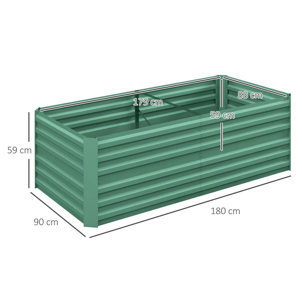 Outsunny Galvanised Steel Raised Garden Bed