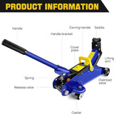 Trolley Jack 2 Ton Low Profile Hydraulic Floor Jack – Garage Car and Van Lifting, Blue