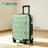 HOMCOM 20 Inch Cabin Suitcase with TSA Lock & 360° Spinner Wheels – 41L ABS Hard Shell Carry-On Luggage, Green