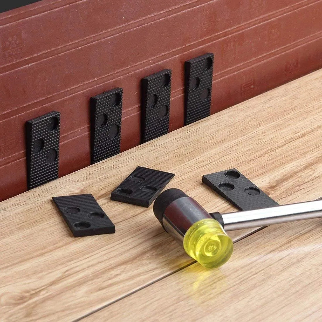 Laminate Flooring Installation Kit with Mallet, Pull Bar, Tapping Block and Spacers – DIY Floor Fitting Tools