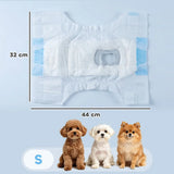 PawHut Disposable Female Dog Nappies, 48 Count with Leakproof 6-Layer Core – Incontinence & Training, Size S
