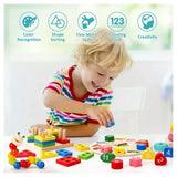9-in-1 Wooden Musical Toy Set with Rattle, Bells & Drum – Sensory Early Education Instruments for Toddlers