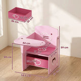 AIYAPLAY Kids Table and Chair Set with Storage Bin – Desk for Play, Reading and Painting, Ages 3–5, Pink