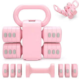 2-in-1 Adjustable Dumbbell & Kettlebell Set, 2kg to 5kg with Non-Slip Grip – Home Gym Hand Weights