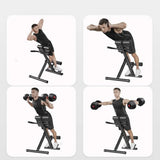 Foldable Roman Chair Hyperextension Bench with 5-Level Height Adjustment – Back & Core Workout Bench, 150kg, Black