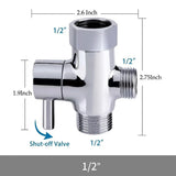 Stainless Steel Handheld Bidet Sprayer Set – Toilet Shower Head with 1.5m Hose, T-Valve and Thread Adapters, Silver