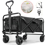 Heavy Duty Foldable Garden Trolley Cart Wagon with Telescopic Handle, 150kg – Beach, Camping and Festival Trolley