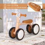 AIYAPLAY Foldable Baby Balance Bike for 1–2 Years with Adjustable Seat and EVA Tyres – No Pedal Toddler Ride-On, Pink