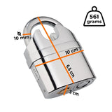Heavy Duty Waterproof Alarm Padlock with 110dB Siren & 3 Keys – Outdoor Security Lock for Sheds and Gates