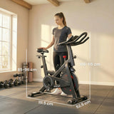 SPORTNOW Exercise Bike with Smart App, 0-100% Magnetic Resistance & Adjustable Seat – Indoor Stationary Bike