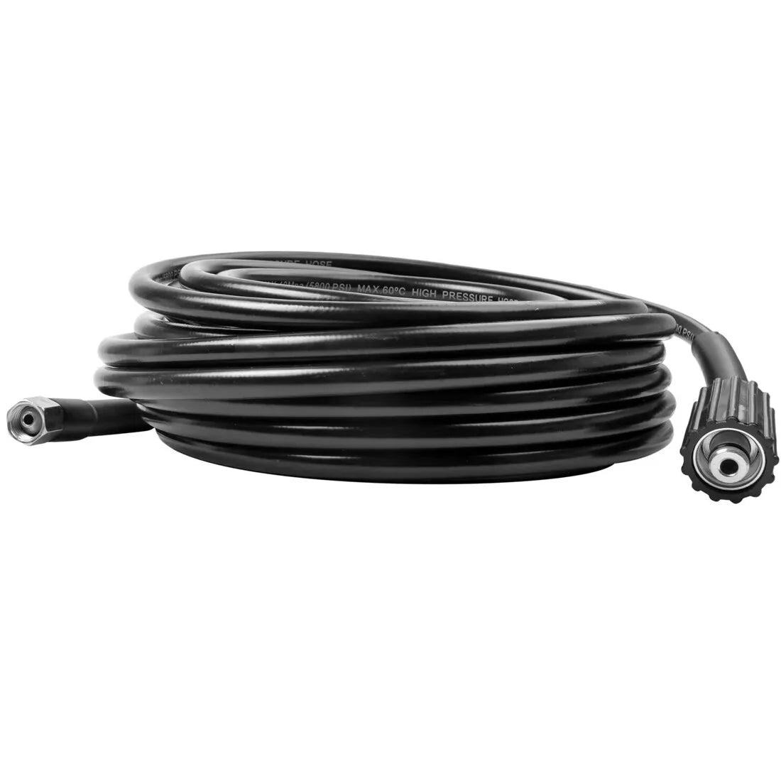 10m Replacement Pressure Washer Hose with M22 & M14 Connectors – Heavy Duty 5800 PSI PVC Jet Wash Pipe, Black