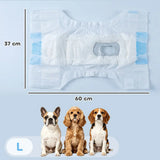 PawHut Disposable Female Dog Nappies for Large Dogs, 48 Count – Leakproof, Incontinence and Training