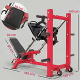 SPORTNOW Leg Press Machine with Wheels & Calf Block, 455kg Capacity – Adjustable Squat Machine for Home Gym