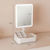 HOMCOM Makeup Mirror with Lights, Rechargeable Vanity Mirror with Touch Screen