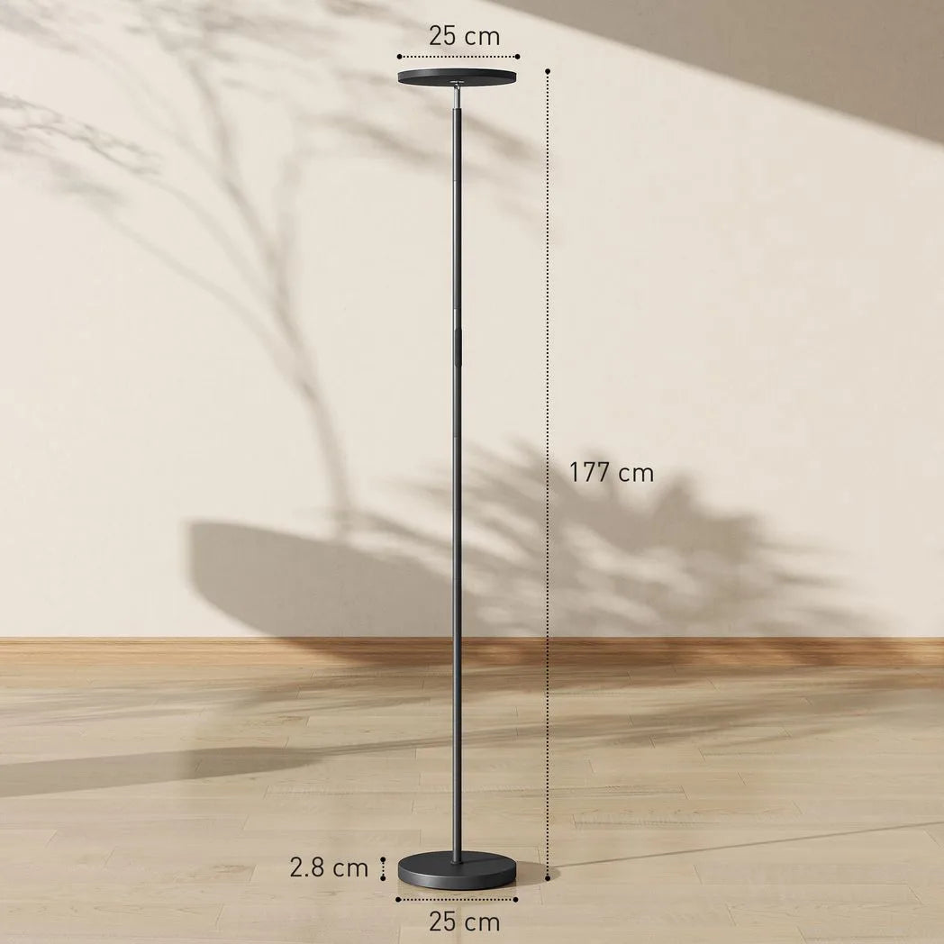 HOMCOM RGB Uplighter Floor Lamp, Tall Dimmable Standing Lamp with Remote & Touch Control