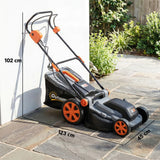 Outsunny 1800W Electric Lawnmower with 40cm Cutting Width, Mulching Function & 50L Grass Bag – 6 Cutting Heights