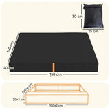 AIYAPLAY Waterproof Sandbox Cover with Drawstring and Elastic Band – UV Protection, Fits 148-152 cm Sandpits