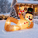 Outsunny 9.8ft Giant Christmas Inflatable Gingerbread Man Side-Lying