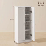 HOMCOM Narrow Bathroom Cabinet with 2 Doors & 4 Tiers – Slim Freestanding Storage Cupboard