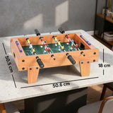 SPORTNOW 20in Table-Top Football Table with Steel Rods – Compact Foosball Game for Kids & Adults, Wood Finish
