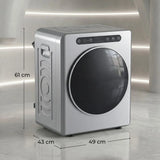 HOMCOM 5kg Compact Vented Tumble Dryer with 40–60°C Settings and Anti-Crease Function – Silver Tone