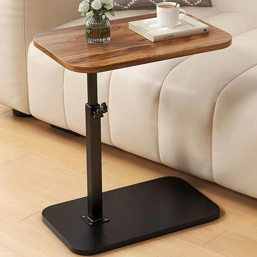 Adjustable C-Shaped Sofa Side Table with Rotating Desktop, 45–80cm – Laptop & Coffee End Table