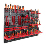 Wall Mounted Tool Pegboard Set with 58 Accessories and 4 Wall Plates – Garage & Workshop Storage Organiser