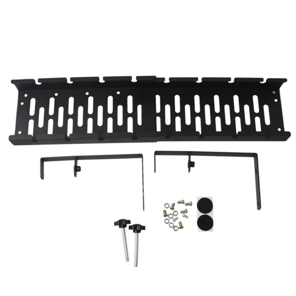 No Drill Under Desk Cable Management Tray with Clamp – Iron Wire Basket, Tool-Free Installation