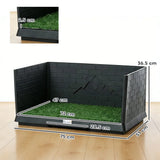 PawHut Dog Toilet Tray with High Walls, Grass Turf & Slide-Out Tray – Indoor Outdoor Potty Training