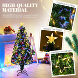 4ft Pre-Lit Fibre Optic Christmas Tree with Star Topper – 130 Branch Tips, Green