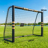SPORTNOW 8 x 5ft Portable Football Goal with Foam-Padded Metal Frame & Ground Stakes – Garden Football Net for Training