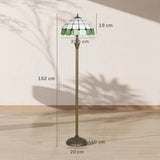 HOMCOM 152cm Tiffany-Style Floor Lamp