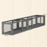 PawHut 250cm Extra Long Wooden Cat Tunnel with 8 Doors – L-Shape or Rectangle Outdoor Cat Enclosure, Dark Grey