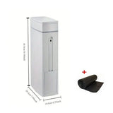 Toilet Brush and Waste Bin Set 2 in1 Bathroom Toilet Holder Brush Slim Trash Can
